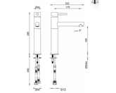 Abey Gareth Ashton Lucia High Basin Mixer - Black